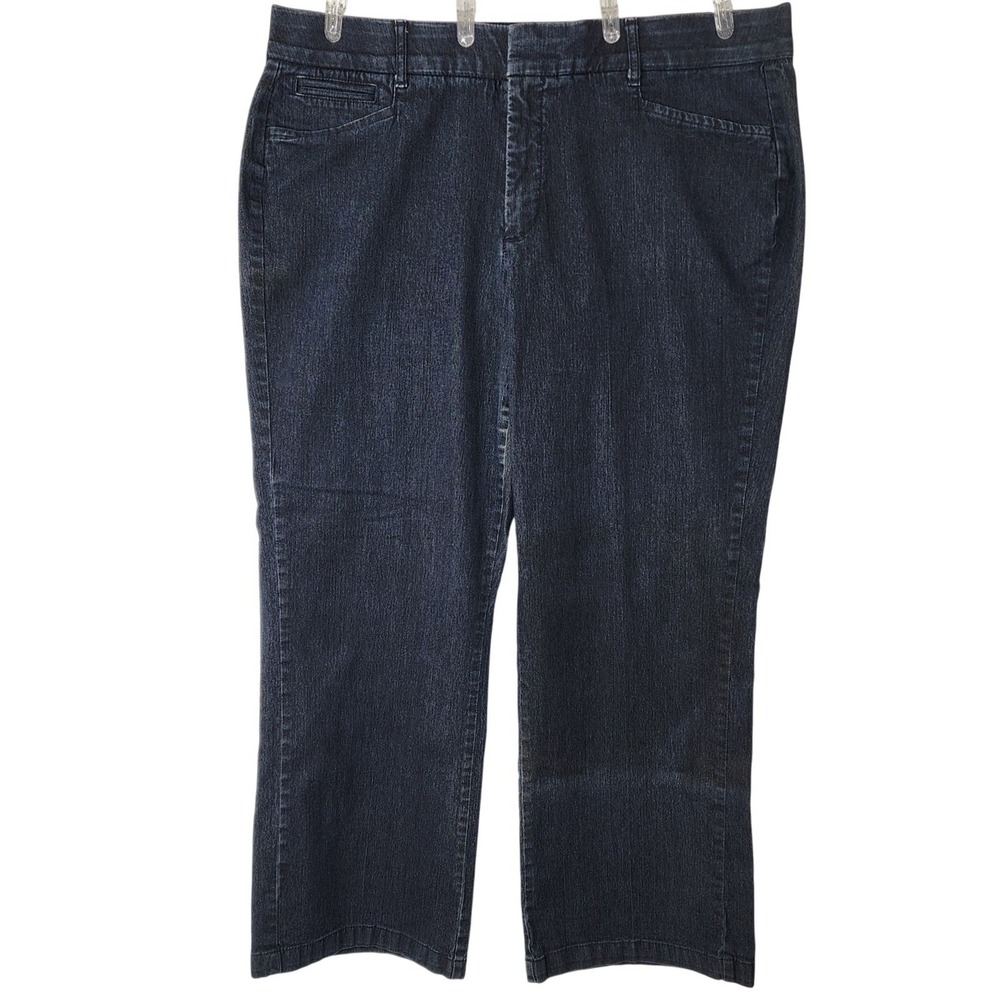 JM‎ Denim Flare Jeans Women Dark Wash Bootcut Stretch Casual Pants Size 12